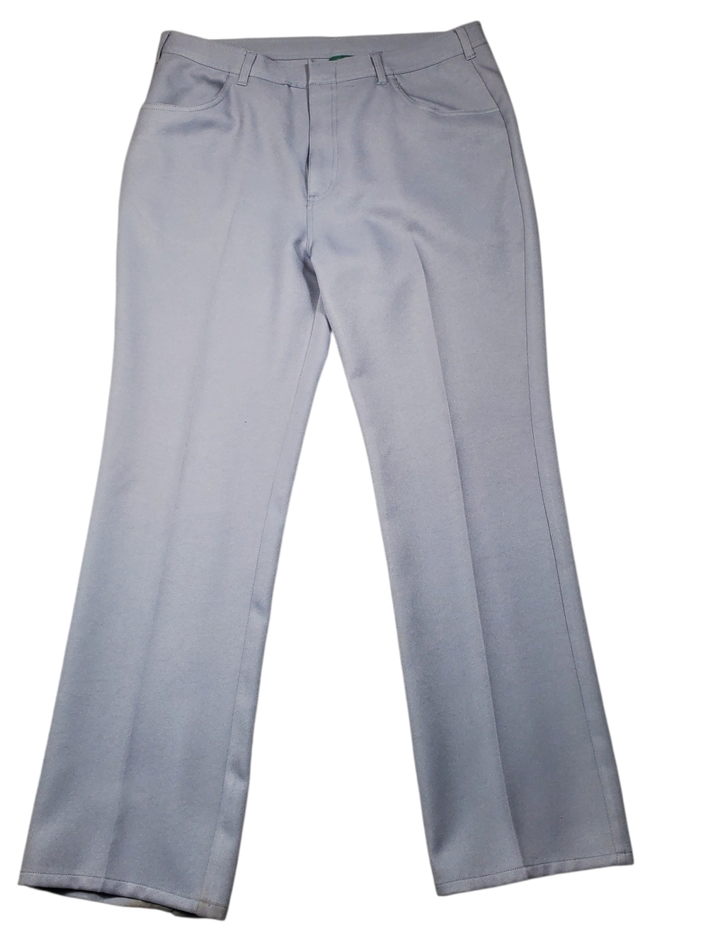 VTG Mens 38L Gray Polyester Dress Pants Straight Leg Wrinkle Resistant Casual
